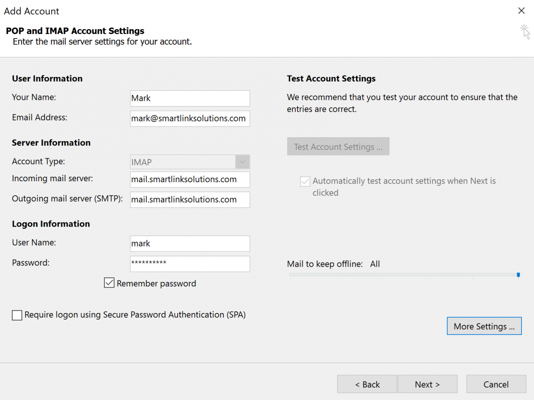 Windows Email SetUp  Design in Michigan Digital Marketing Smart Link Solutions
