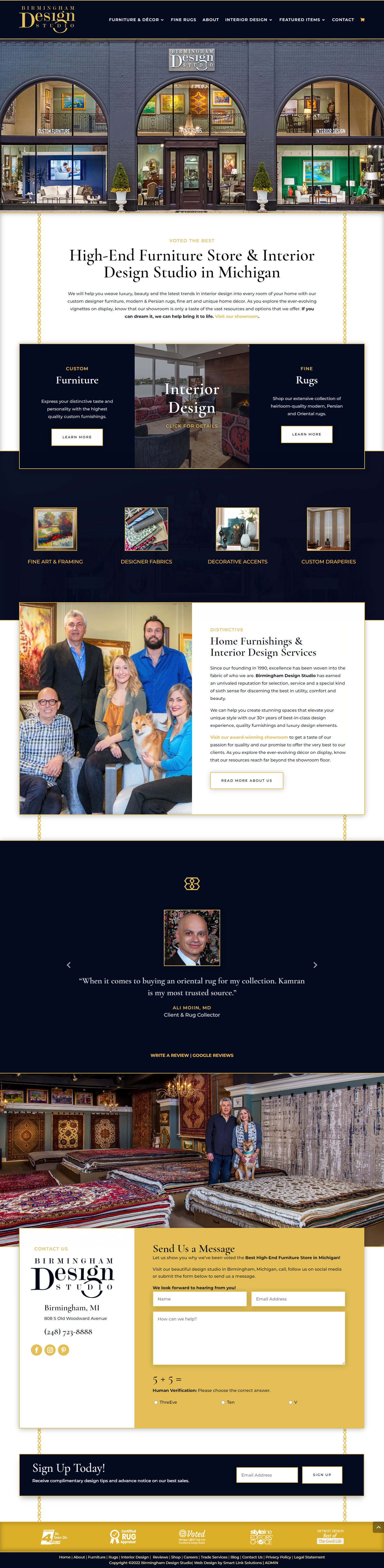 Birmingham Design Studio Homepage Screenshot