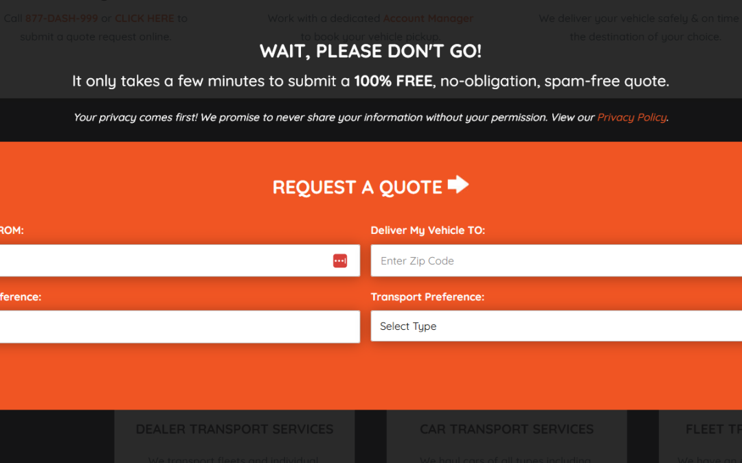 Keep Visitors On Your Site Longer With Exit Intent Pages
