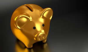a golden piggy bank