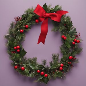 an A.I.-generated Christmas wreath