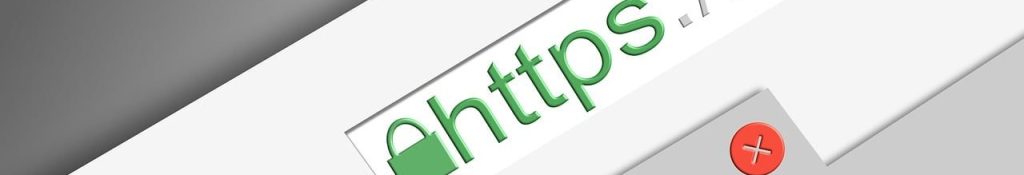 closeup on URL showing secure HTTPS protocol