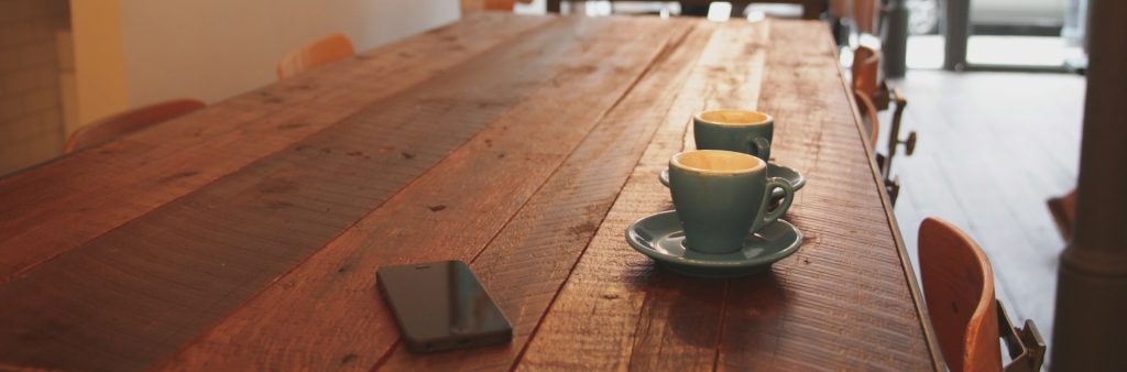 a cafe table