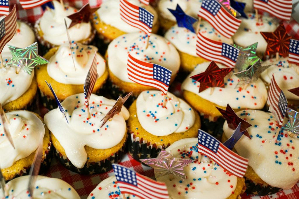 American flag cupcakes