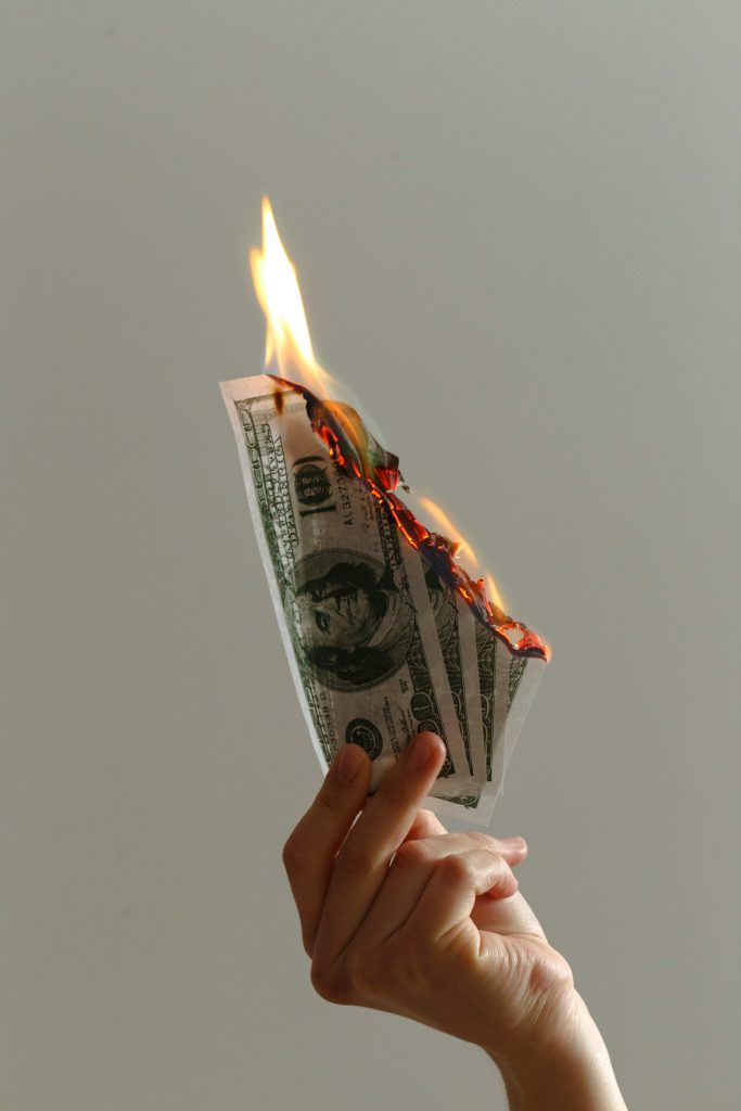 7 5 burning money